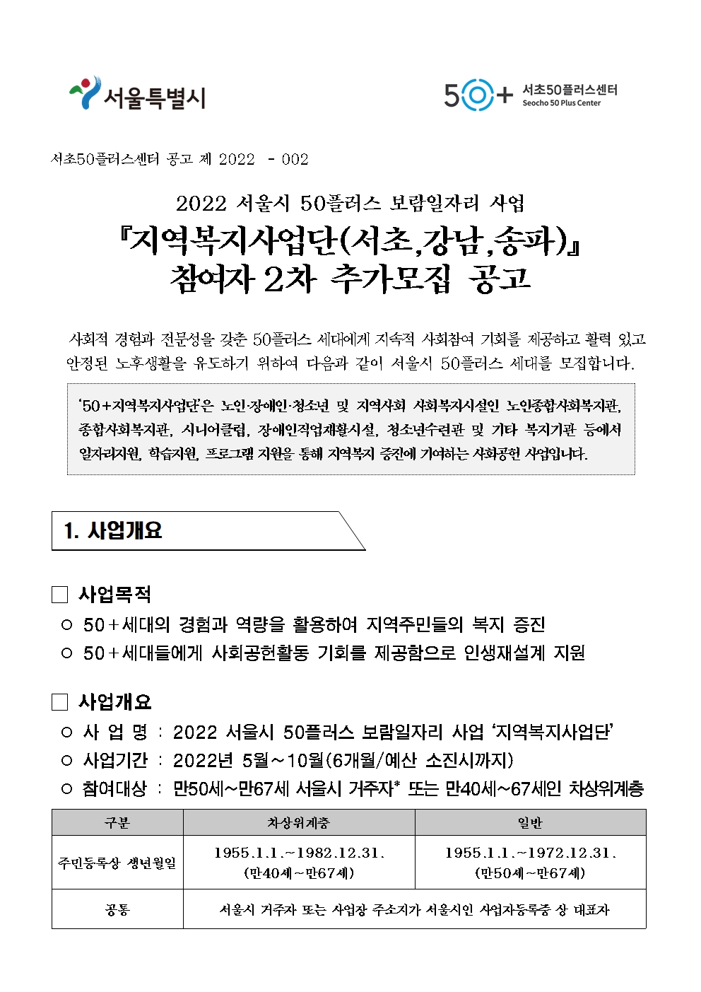 서초50%2B_22년+지역복지사업단+참여자2차+추가모집공고001.jpg